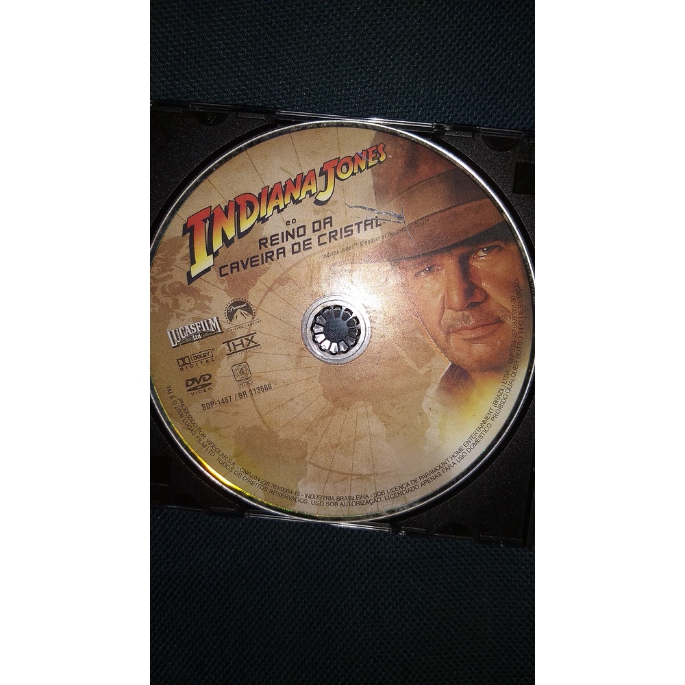 DVD INDIANA Jones Reino da Caverna de Cristal Sem Capa