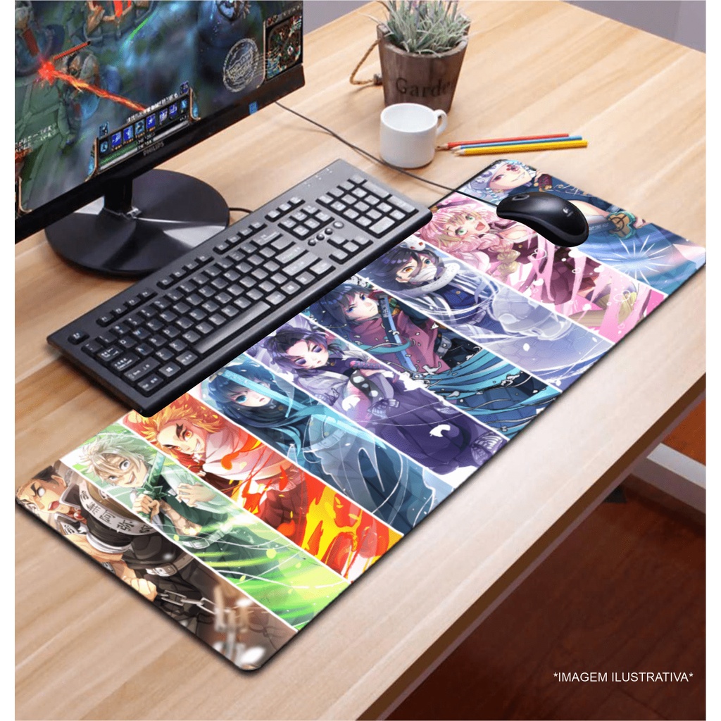 Mouse Pad Gamer 65x32cm Estampa Anime KNY 629