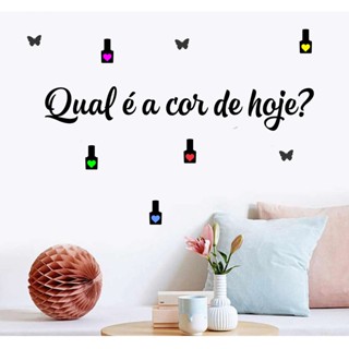 Adesivo de Parede Manicure Qual é a Cor de Hoje