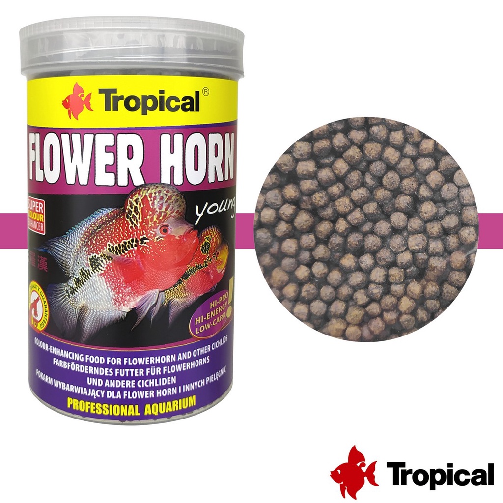 Ração Para Peixe Flower Horn Pellet Young 380g Tropical