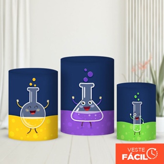 Trio Capa de Cilindro Laboratório Veste Fácil em Tecido com Elástico Decoração Escolar em Oferta na Shopee