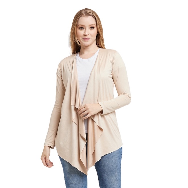 Cardigan Kimono Blazer Casaco Feminino Sobretudo Manga Comprida Suede Ca1s