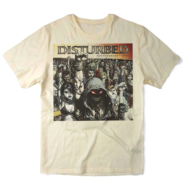 Camiseta Algodao Disturbed Banda Metal Heavy Bandas de Rock Musica Album Nervous