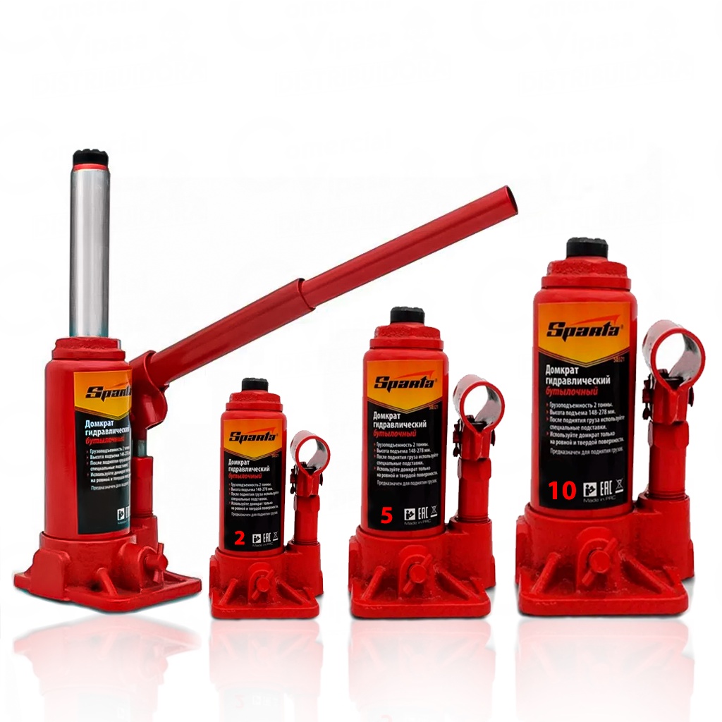 Macaco Garrafa Hidráulico Forte 2 - 5  - 10 Toneladas Vermelho Estepe - Spare Parts and Accessories for Vehicles