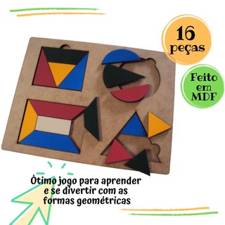 Rêf. 066 - Brinquedos Educativos Jogo de encaixe formas geométricas colorido em Mdf 3mm - Cognitivo madeira, jogo tabuleiro pedagógico didático, alfabeto, Montessori, autista atividade educativa sensorial, desenvolvimento da