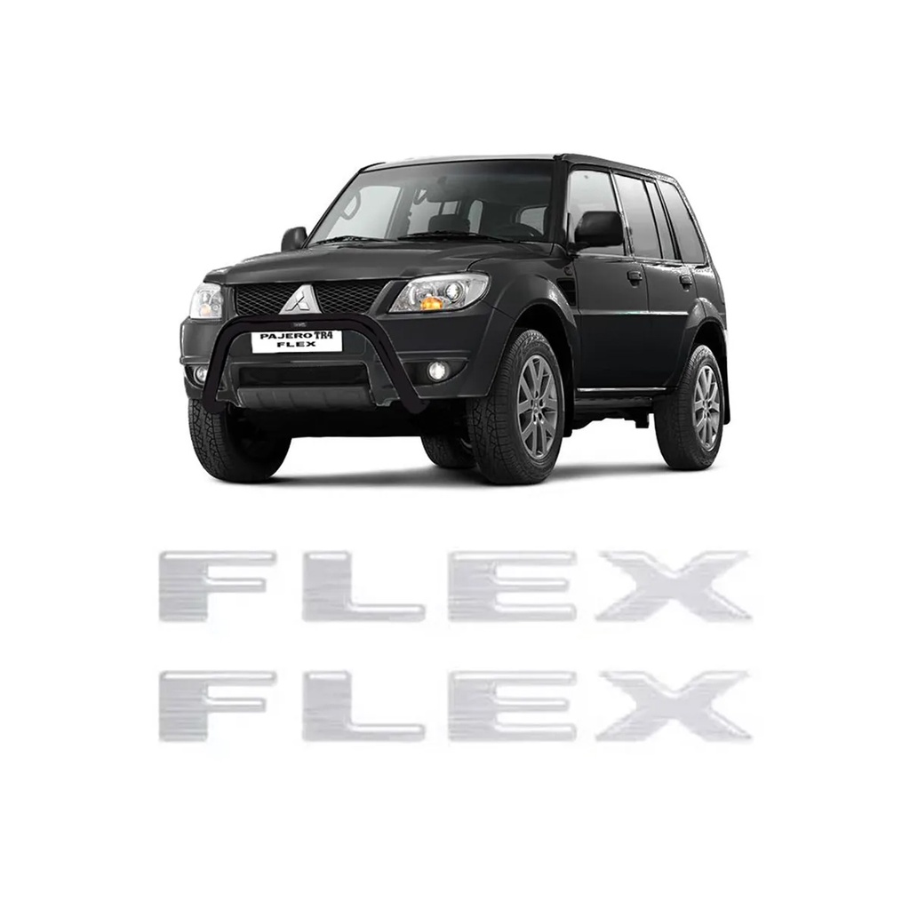 Par De Adesivos Capô Traseiro Mitsubishi Pajero TR4 Flex