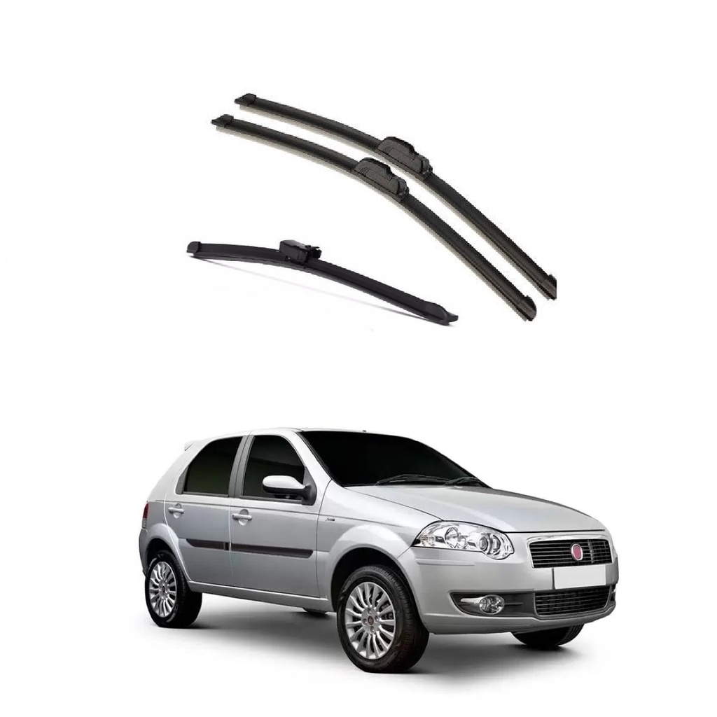Kit 3 Palhetas Limpador Parabrisa Diant+tras Fiat Palio G4 em Oferta na Shopee