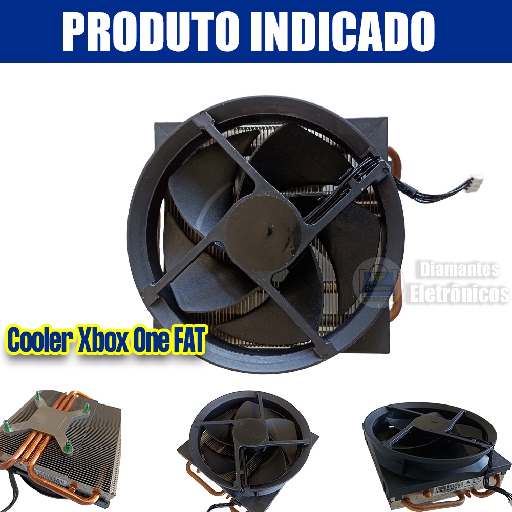 Cooler Xbox One FAT Original Fan c/ Dissipador Ventoinha (usado