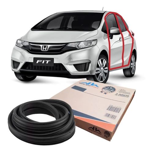 Par Borracha Vedação da Porta Honda Fit 2003 à 2022 Modelo Original 2 peças Dianteira ou Traseira