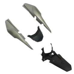 Rabeta + Paralama Traseiro Fan 150 ESDI 2015 / Fan 160 ESDI 2016 Cinza Tornado Central Preto