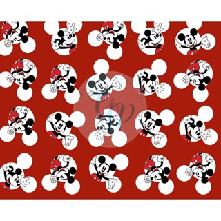 Tecido tricoline, microfibra ou gabardine - Mickey Carinha - Fundo Bordo - 0.50CM