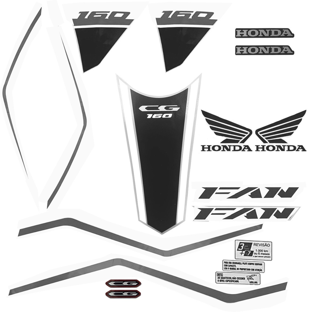 Faixa Adesiva Completa Titan 160 Modelo Fan 160 2019 Rei