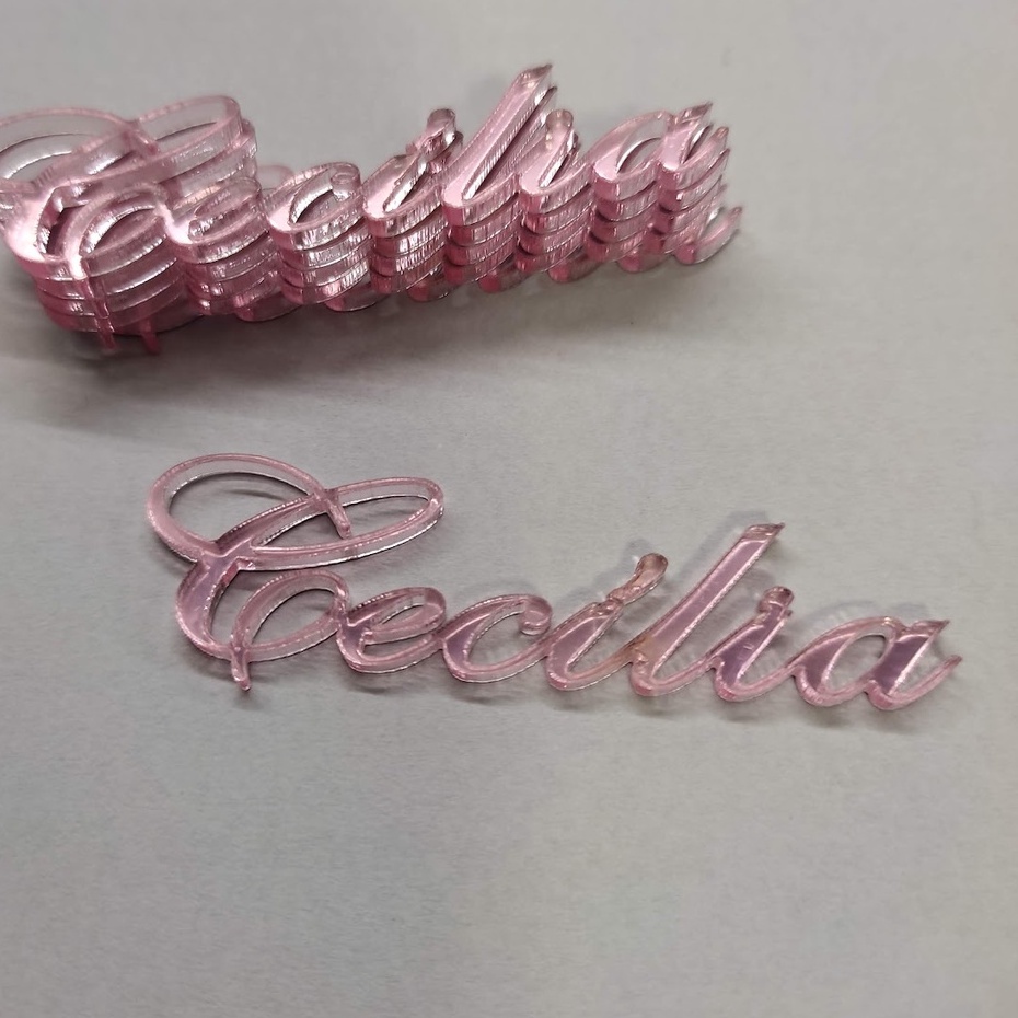 Kit Apliques em acrilico - Nome em Oferta na Shopee