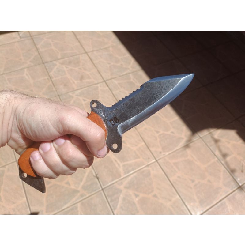 Mini faca tática, faca artesanal de disco de arado, brutforge com fio polido - faca de cutelaria