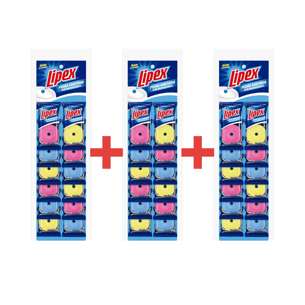 03 Cartelas Pedras Sanitárias (36und) - LIPEX