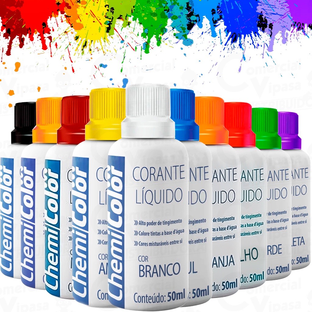 Pigmento Corante Várias Cores Tipo Xadrez Bisnaga 50ml Para Tecidos Parede Papelaria Construção em Oferta na Shopee
