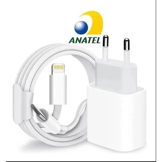 Carregador IPhone Turbo Completo Fonte 20w USB - C + Cabo lightning Conexão Tipo C/ Com garantia!