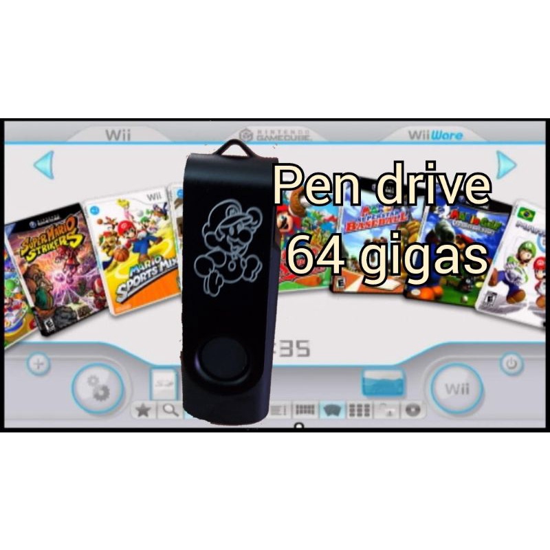 Pen drive co. jogos Nintendo wii jogos