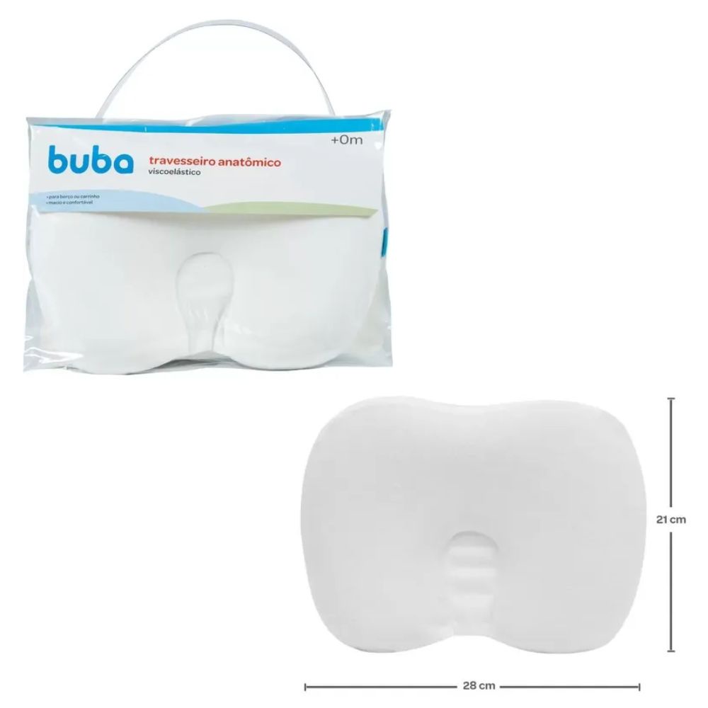 Travesseiro Viscoelastico Macio E Confortavel Anatomico Bebe