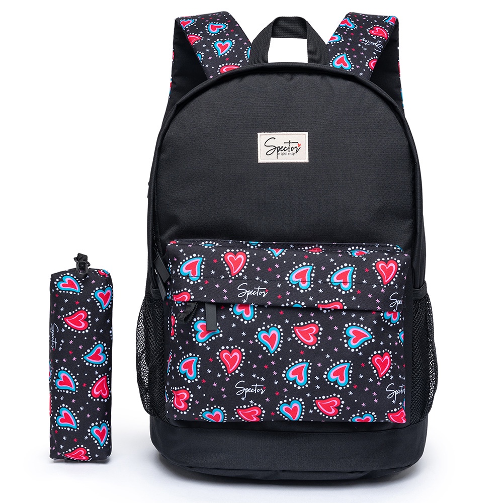 Kit Mochila Estojo Spector Moda Casual Feminina