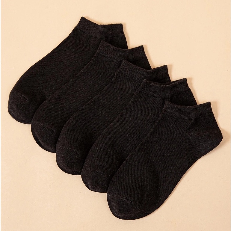 Kit 6 Pares Meia Algodão Masculina Feminina Preta Soquete Cano Curto Unissex