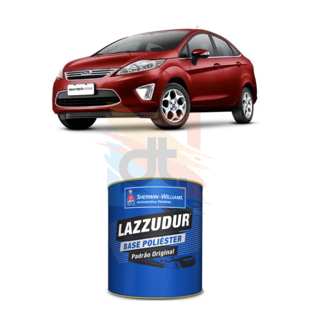 Tinta Poliéster Vermelho Cordoba Perolizado Fiat 96 Lazzudur 900ml - Cód: 109A
