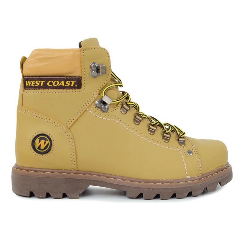 Bota Amarela De Couro Original West Coast Amarelo Coturno Botina Botinha Em Promoção