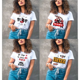 camiseta tshirt rebelde rbd feminina, blusa show mia, roberta , lupita, mexicano