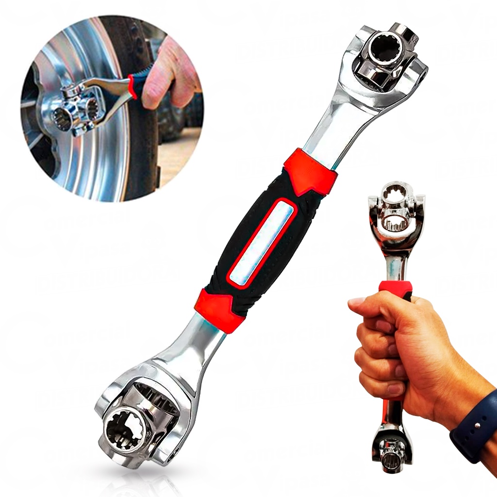 Chave De Boca Multifuncional 48 Em 1 - 360º Universal Soquete Reforçada Profissional Multiuso - Home & Living