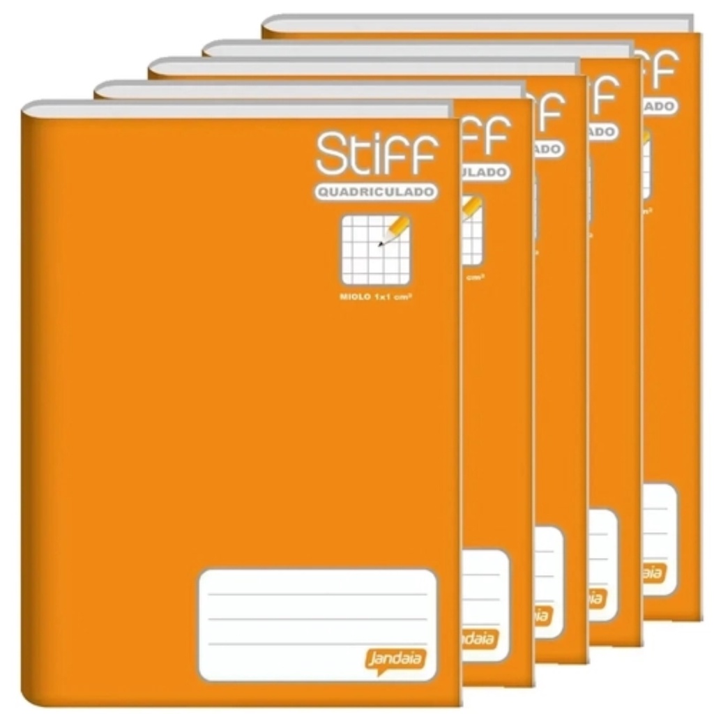 Caderno Brochura Quadriculado Stiff Jandaia 1x1 Tamanho Grande Laranja Shopee Brasil 6961