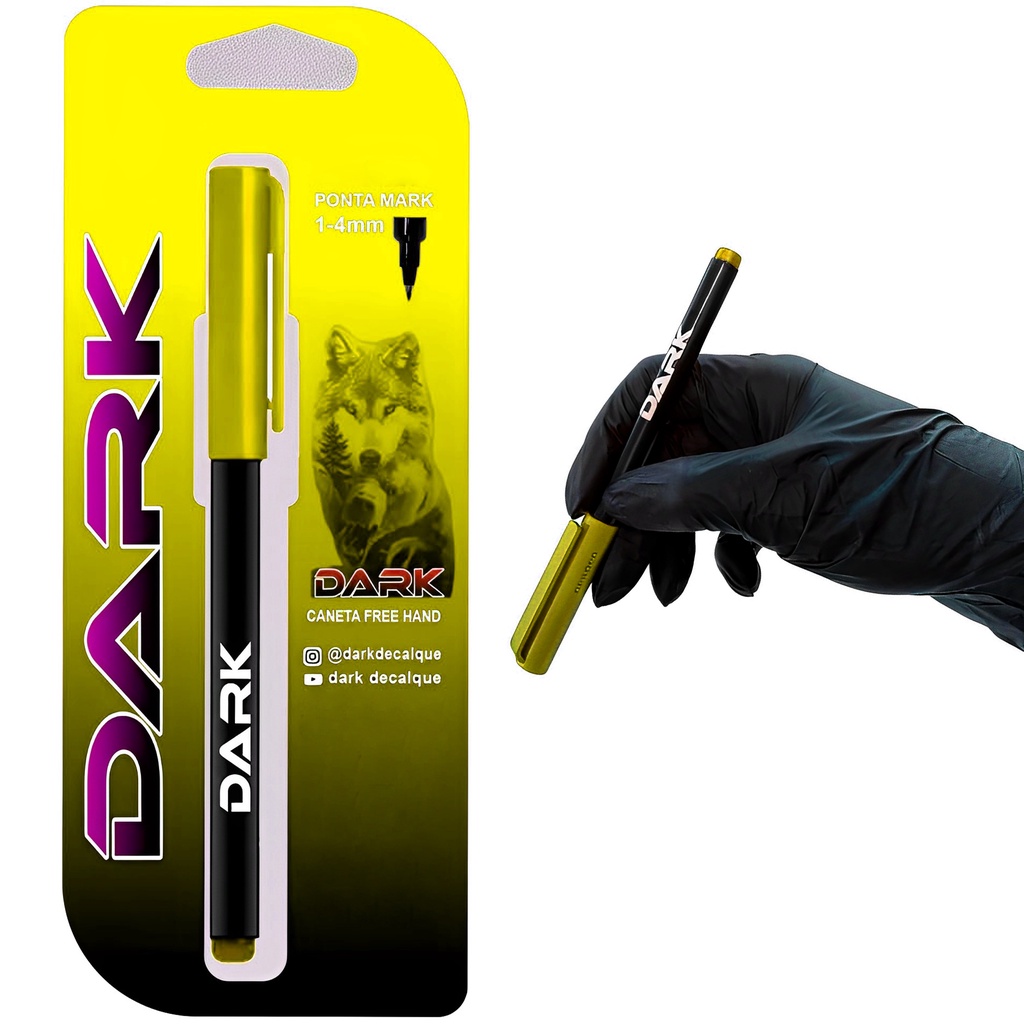 Caneta Free Hand Dark Stencil P/ Decalque Tatuagem E Tattoo | Shopee Brasil