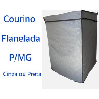 Capa Máquina Lavar Corino Impermeável Flanelada Com Velcro Duas Peças P/M/G Cinza em Oferta na Shopee