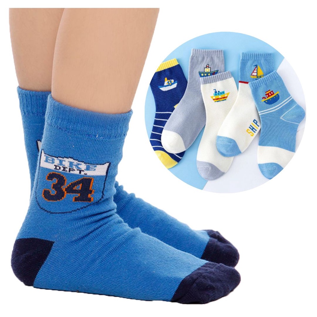 Kit 3 Pares Meia Juvenil Infantil Cano Longo Menino Atacado Kids