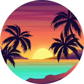 Painel Redondo Tema Tardezinha Em Tecido C/elástico em Oferta na Shopee