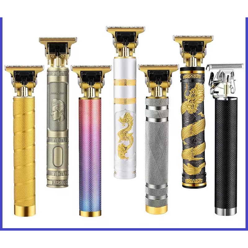 Elétrica máquina de cortar cabelo sem fio profissional Aparador Barbeiro Recarregável maquininha de barbear T9