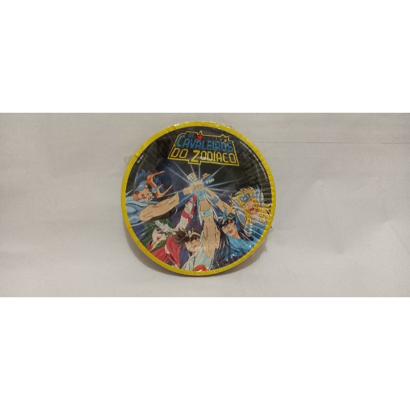 Pratinho de Festa desenho dos Cavaleiros dos Zodiacos anos 90 - não é Xuxa, Eliana e Angélica