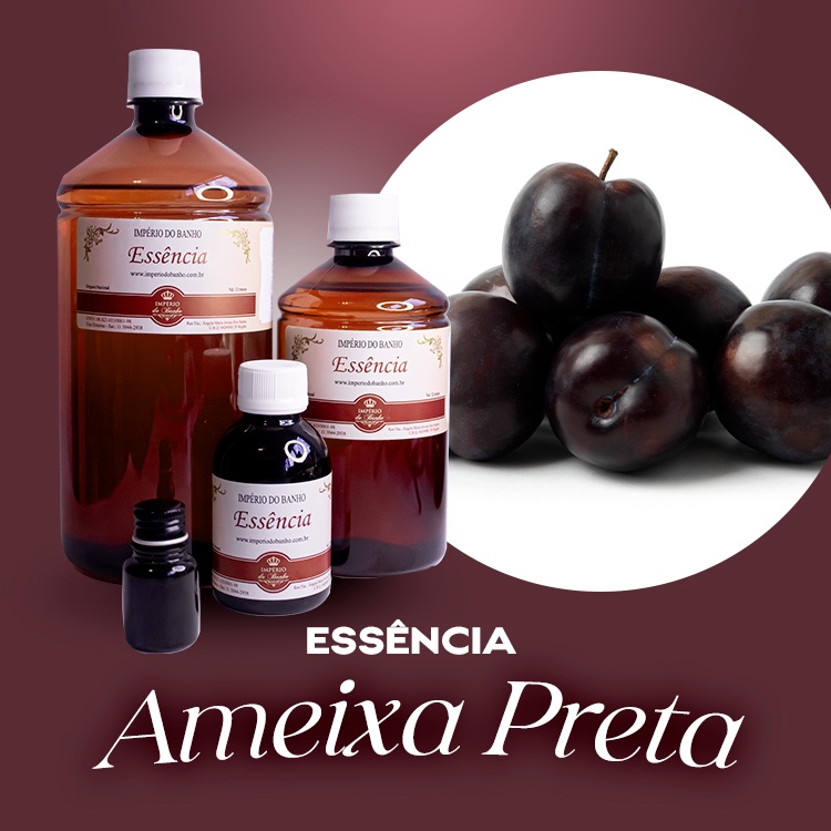 Essência Concentrada Ameixa Preta Hidrossolúvel Aroma Sofisticado para Sabonetes Artesanais