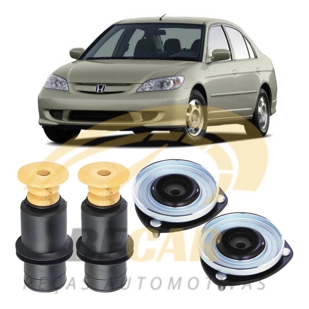 Kit Batente Coifa Amortecedor Honda Civic 2002 A 2005