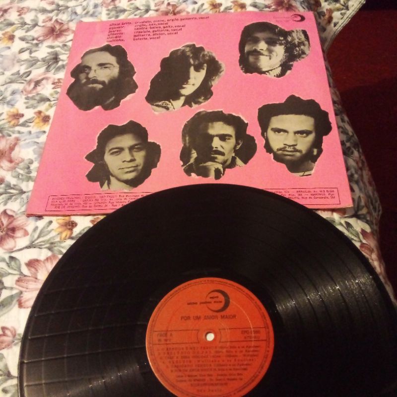 Disco vinil Sílvio Brito e os Apaches com encarte