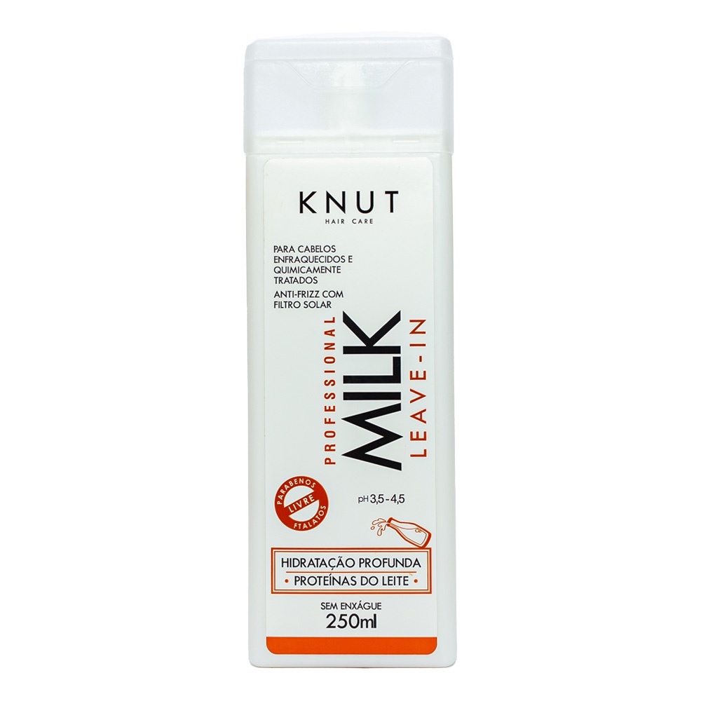 Leave-in Knut Milk 250ml Sem Enxágue – Hidratação Profunda em Oferta na Shopee