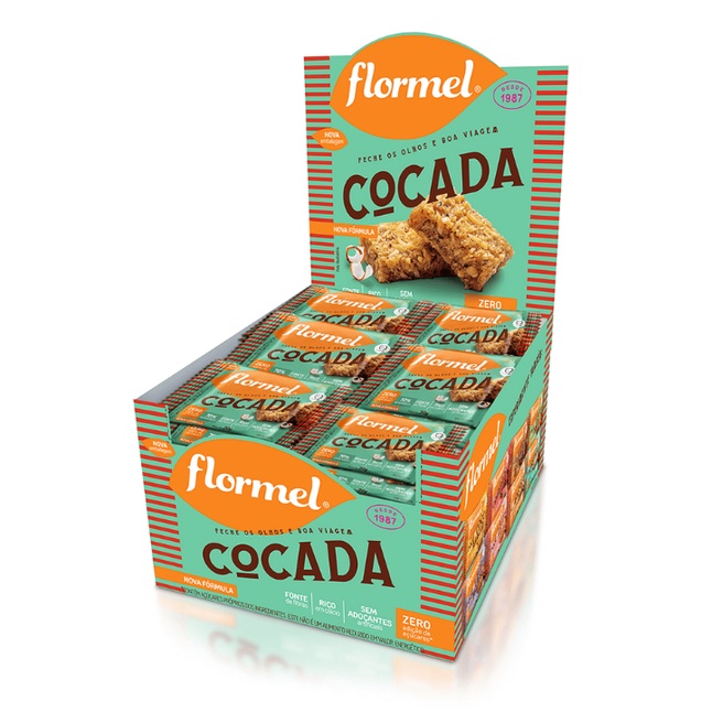 Cocada Zero Açúcar - Display 24x20g - Flormel