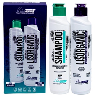 Kit Escova Progressiva Semi Definitiva Lisorganic Sem Formol 2x300ml em Oferta na Shopee