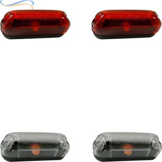Kit 4 Lanterna Delimitadora Para Veículos Bau Furgão 2 Vermelha + 2 Cristal em Oferta na Shopee