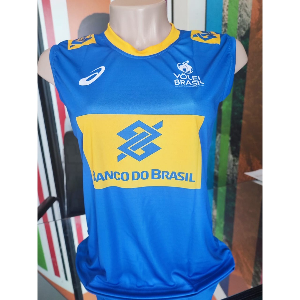 48 - Camisa VÔLEI BRASIL AZUL CAMISETA - Tamanho P - a pronta entrega