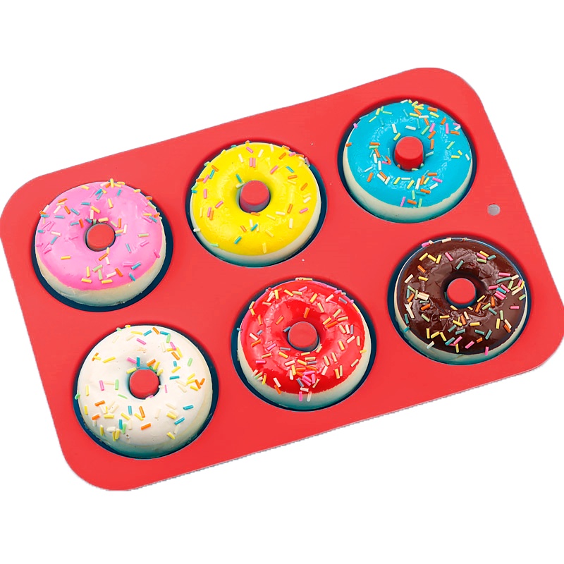 Molde Forma De Silicone Para Chocolate Mini Donuts Pudim Doce 6 Cavidades - Confeitaria e Culinária Kolling Sell