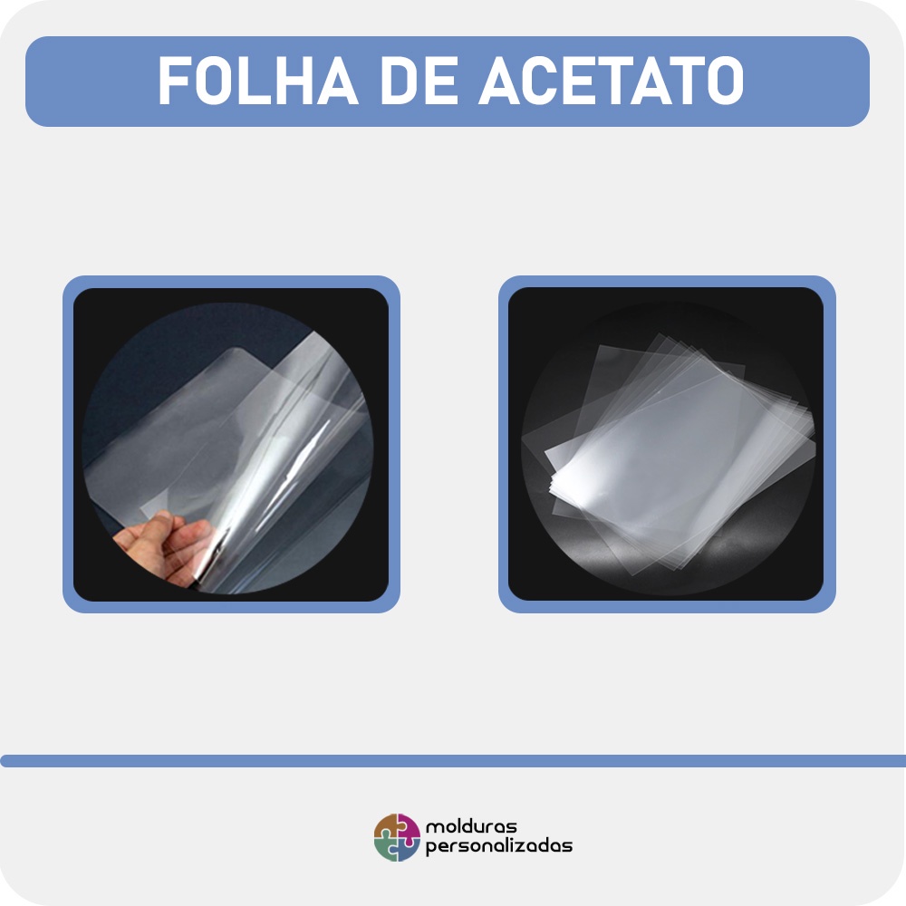 Acetato folha Transparente 50 x 70 Cm 0,20 Mm Micras para moldura - 5 unidades — imagem 2 de 2