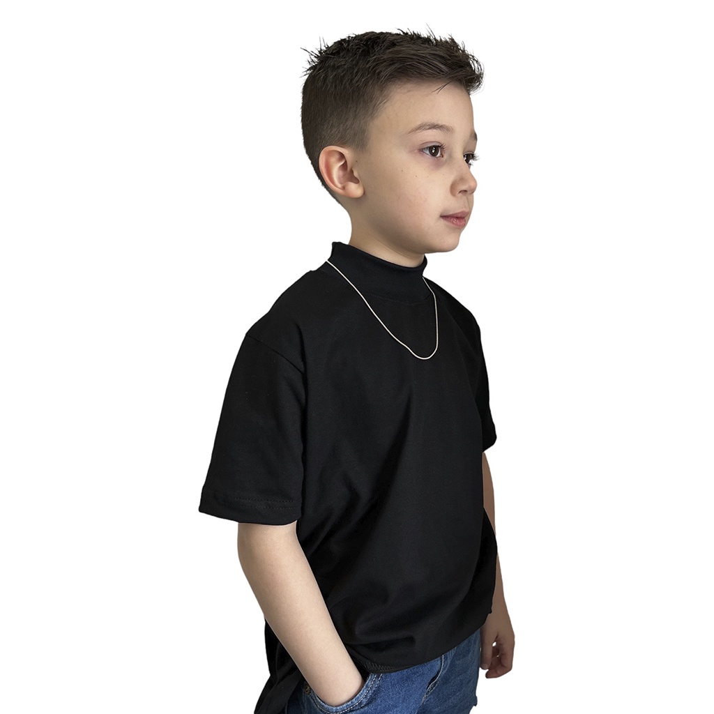 Camiseta Gola Alta Infantil Stecchi Algodão