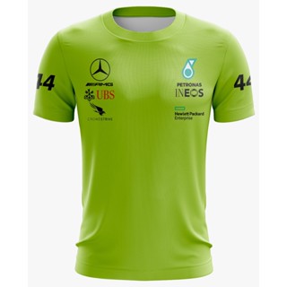 Camiseta Mercedes Hamilton F1 verde limão