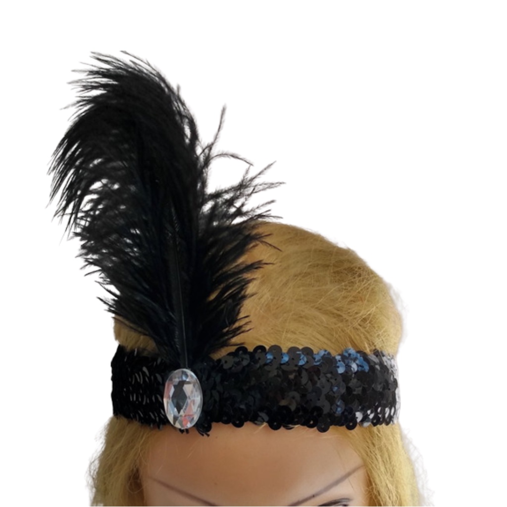 Tiara Faixa Melindrosa Cabaré Charleston Can Can Fantasia JL