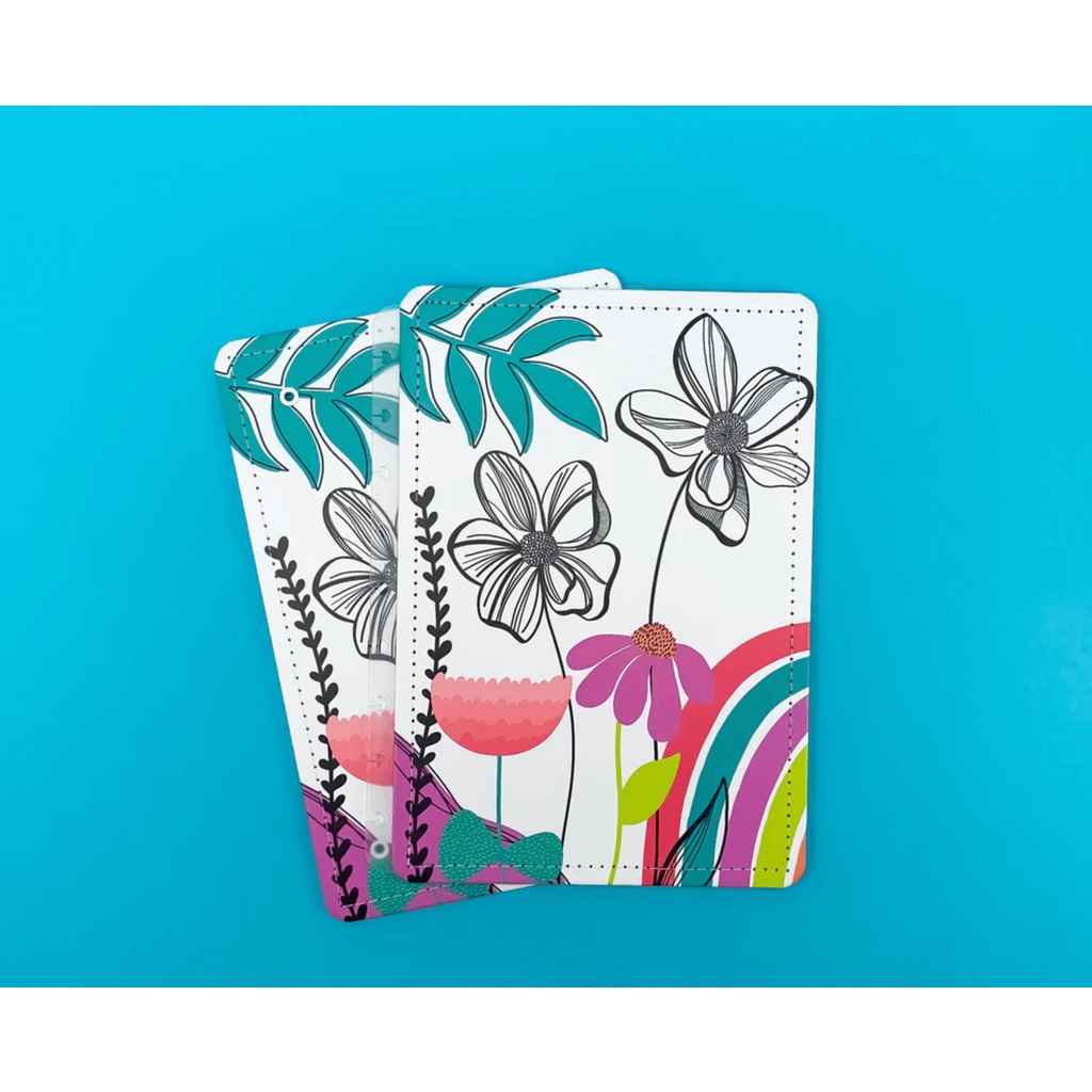 Capa e Contra Capa Caderno de disco - Florais ( Capa Dura)
